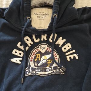 Abercrombie & Fitch Dark Blue Graphic Hoodie